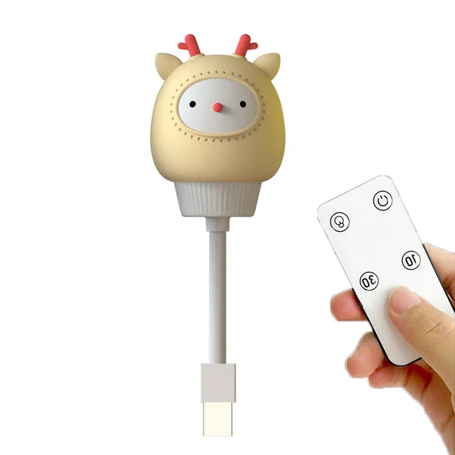 Cartoon Night Light with Remote – USB Bedside Lamp for Kids