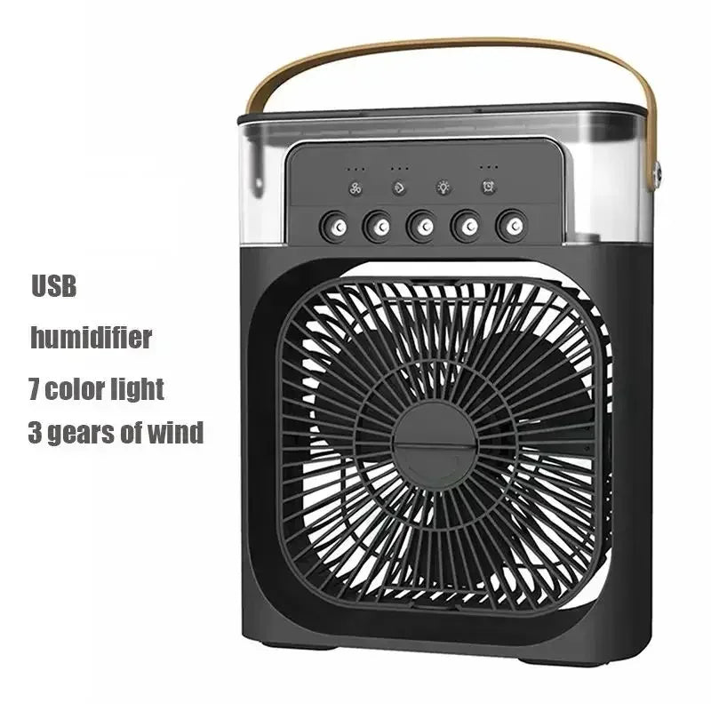 3 In 1 Fan Air Conditioner Household Small Air Cooler LED Night Light Portable Air Adjustment Fan Office Home Fan New
