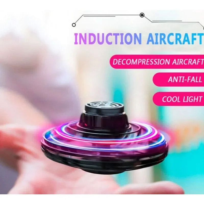 Flying Spinner Mini UFO Drone Flying Fidget Spinner Hover Boomerang Fidget Spinner Hand Controlled Mini Drone Outdoor Flying Toy