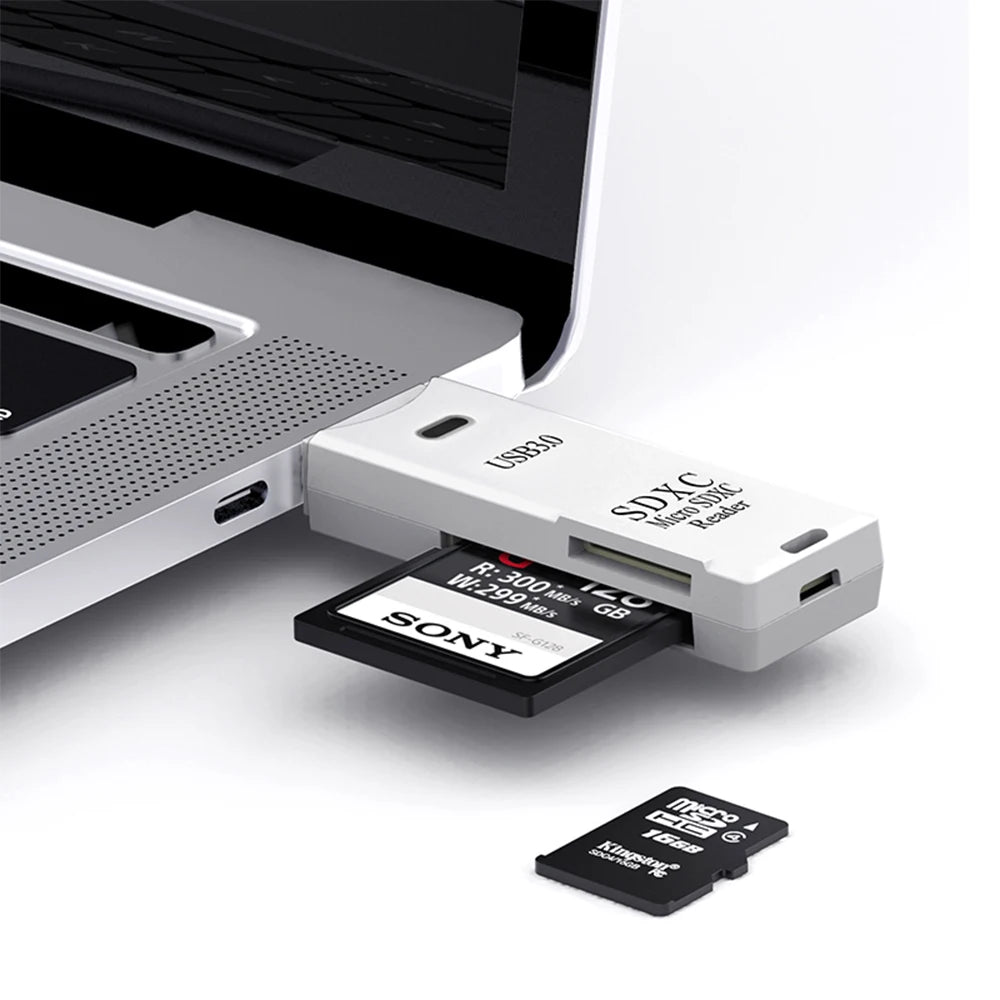 SpeedMate™ 2-in-1 USB 3.0 Card Reader – Plug, Read, Go!