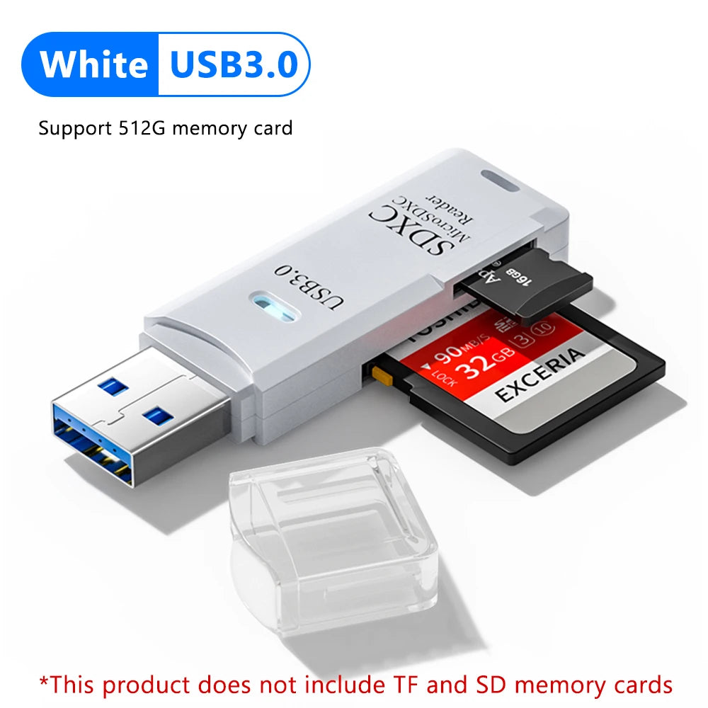 SpeedMate™ 2-in-1 USB 3.0 Card Reader – Plug, Read, Go!