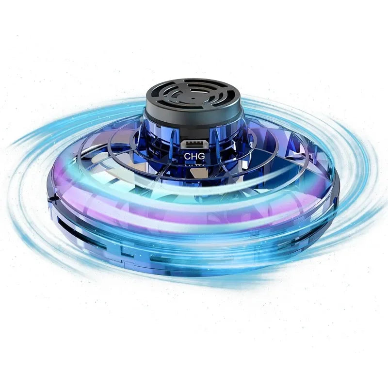 Flying Spinner Mini UFO Drone Flying Fidget Spinner Hover Boomerang Fidget Spinner Hand Controlled Mini Drone Outdoor Flying Toy
